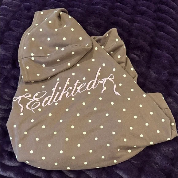 Edikted Chocolate Polka Dot Hoodie - Picture 2 of 4